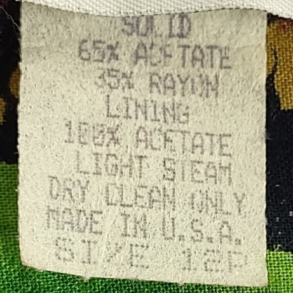 K.C. Spencer Vintage Multi Color Pattern Dress Size 12P - Picture 10 of 10